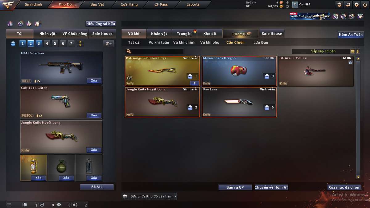 shop acc cf uy tin gia re